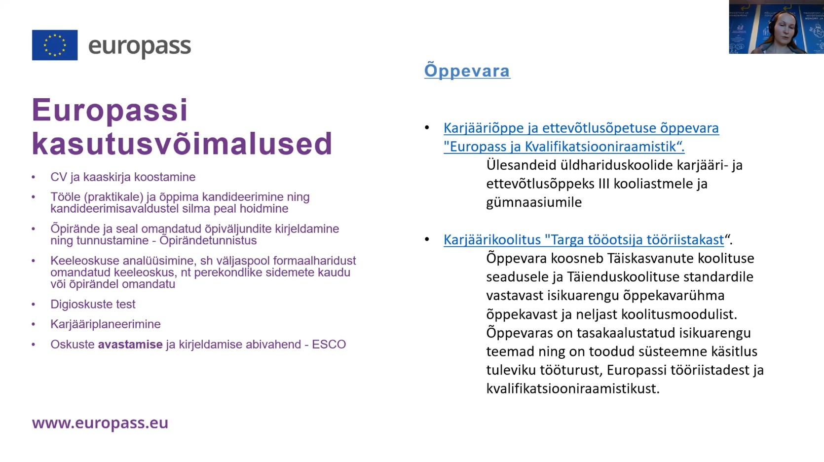 Europassi infotund